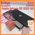128gb Singapore apple iphone SE 5g 2022 gen 3 black with case set