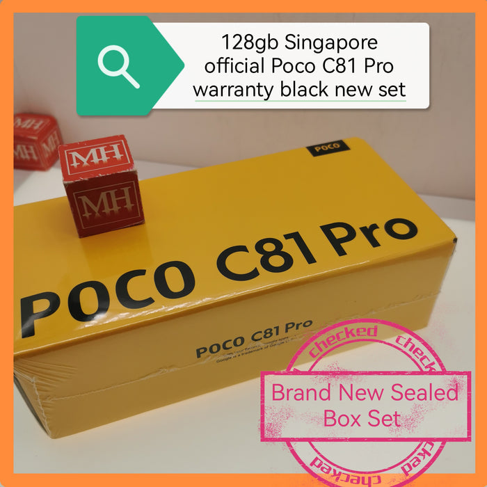 128gb Singapore official Poco C81 Pro black warranty new set
