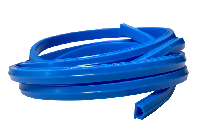 2m/79" Blue Rubber Dust/Design Strip – Anti-Slip Protective Edge Trim for Aluminium Profile Sim Rigs
