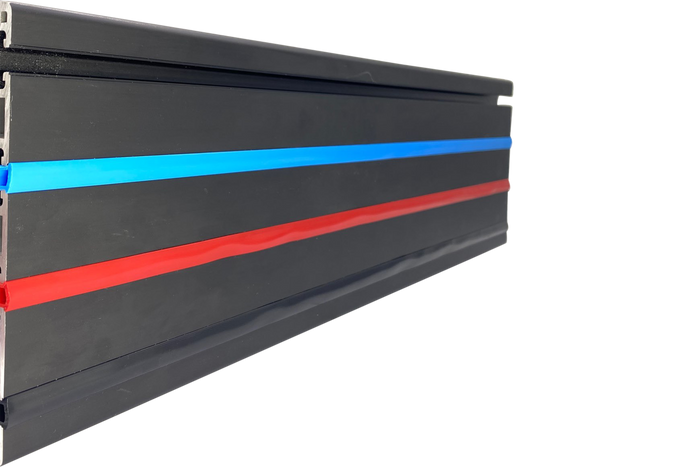 2m/79" Blue Rubber Dust/Design Strip – Anti-Slip Protective Edge Trim for Aluminium Profile Sim Rigs