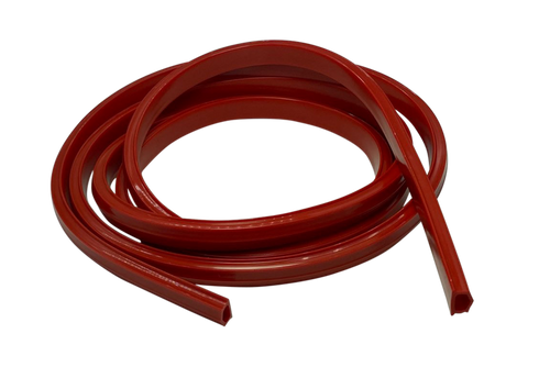 2m/79" Red Rubber Dust/Design Strip – Anti-Slip Protective Edge Trim for Aluminium Profile Sim Rigs