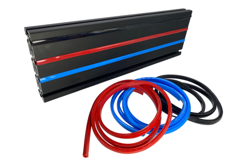 2m/79" Red Rubber Dust/Design Strip – Anti-Slip Protective Edge Trim for Aluminium Profile Sim Rigs