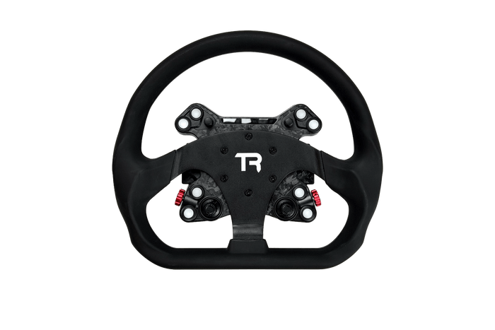 330mm/13" Flat-Bottom GT Sim Racing Wheel – Aluminium with Durable Silicon Hand Grips