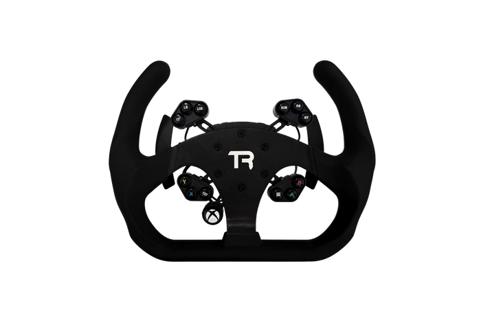 330mm/13" Flat-Bottom Open GT Sim Racing Wheel – Aluminium with Durable Silicon Hand Grips