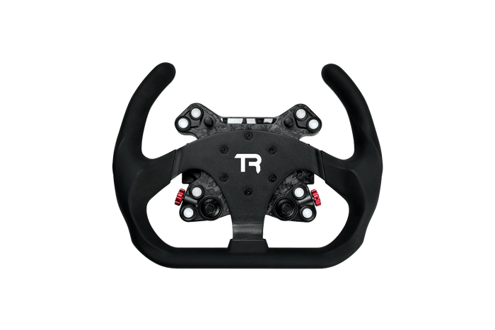 330mm/13" Flat-Bottom Open GT Sim Racing Wheel – Aluminium with Durable Silicon Hand Grips