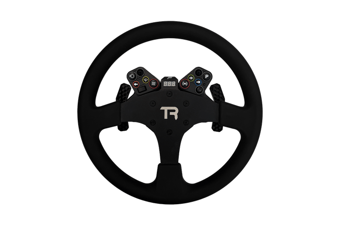 330mm/13" Round Sim Racing Wheel – Aluminium with Durable Silicon Hand Grips