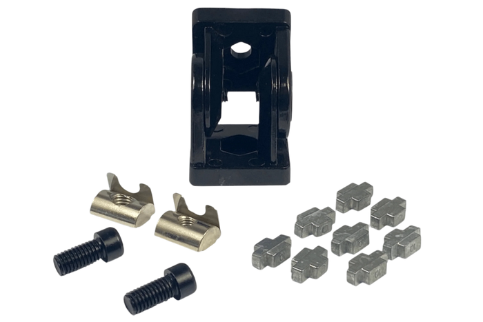 40x40mm (1.57" x 1.57") Flexible Pivot Joint Connector — For 8mm (0.31") Slot Aluminium Extrusion