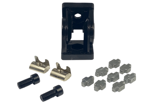 40x40mm (1.57" x 1.57") Flexible Pivot Joint Connector — For 8mm (0.31") Slot Aluminium Extrusion