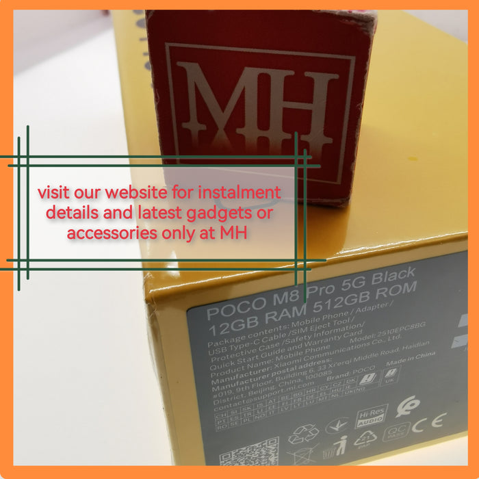 512gb Singapore official Poco M8 Pro 5G black warranty new set
