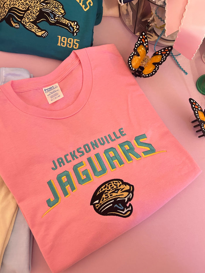 Pink XL Jags Embroidered T-Shirt ✨brand new perfect condition✨ port authority brand