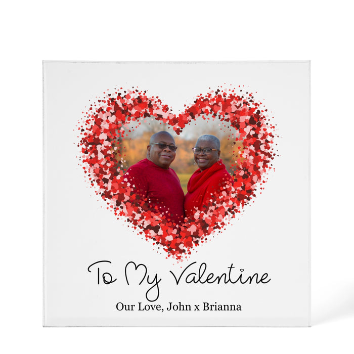 Acrylic Photo Block - Heart Overlay