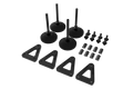 Adjustable Levelling Legs with Rubber Feet & Mounting Plates (Set of 4) for Sim Rig Chassis