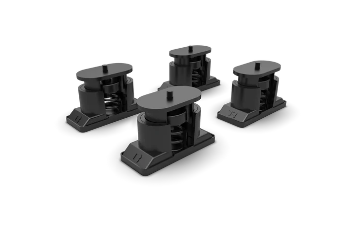 Adjustable Vibration Isolation Feet – Set of 4 with Medium & Hard Springs