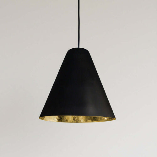 Black and brass pendant light