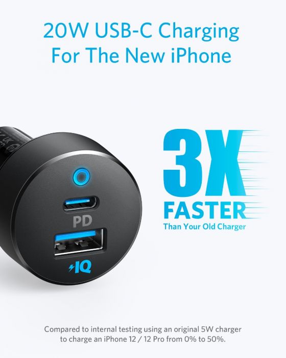 Anker PowerDrive PD+ 2 Dual-Port High-Speed 35W Car Charger