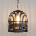Rustic black metal pendant light