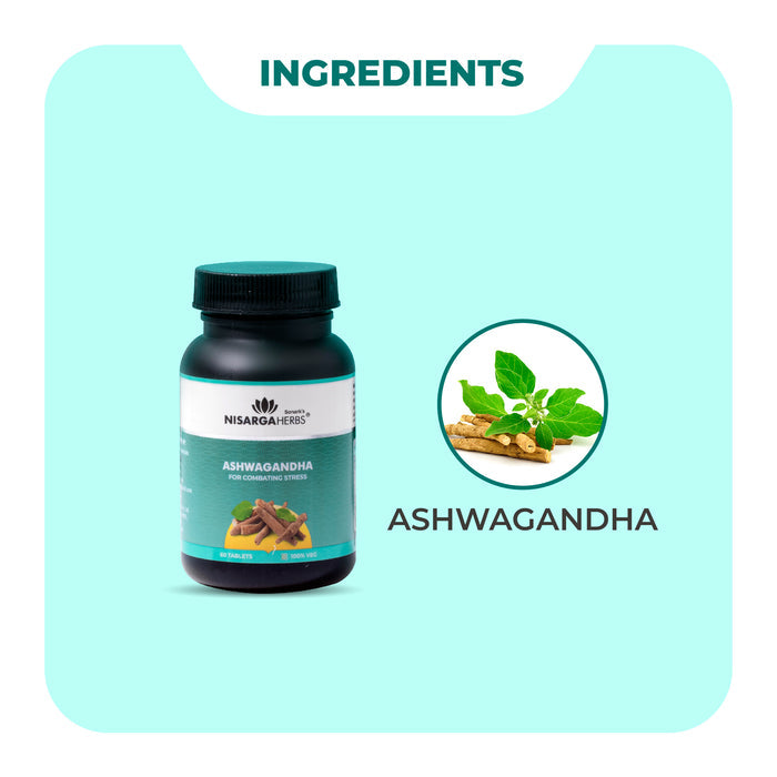 Ashwagandha Tablet - Reduces stress, supports strength and muscle building