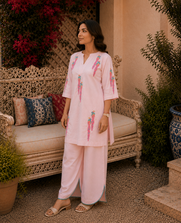 Beaded Parrot Co-ord Set