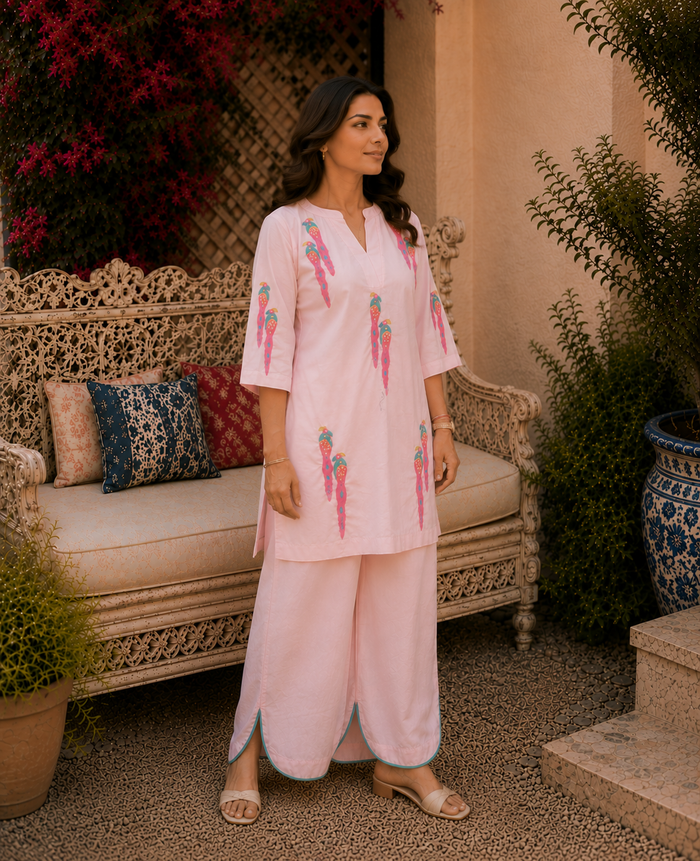 Beaded Parrot Co-ord Set