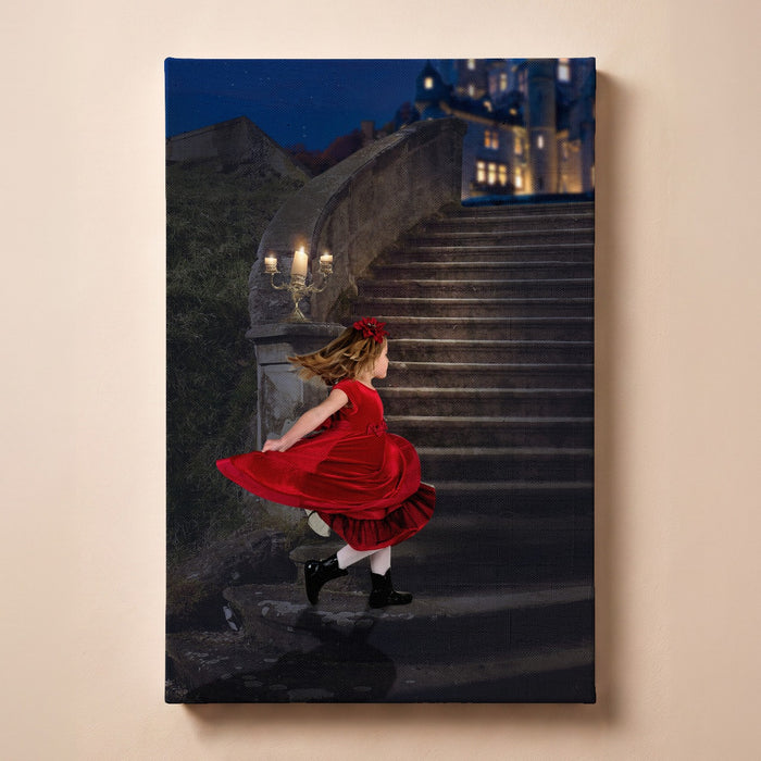 Personalized Belle and the Beast portrait canvas