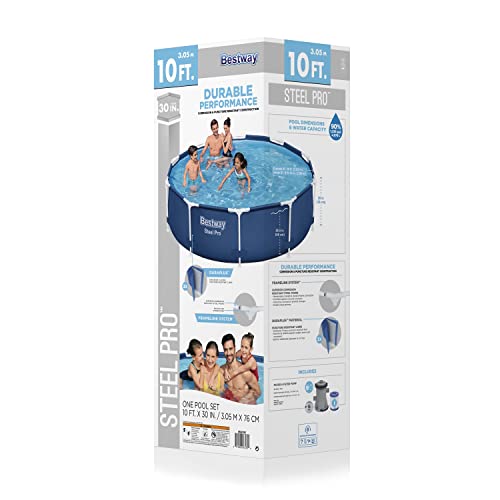 Bestway Steel Pro Round Pool Set Includes 330 Gallon Filter Pump