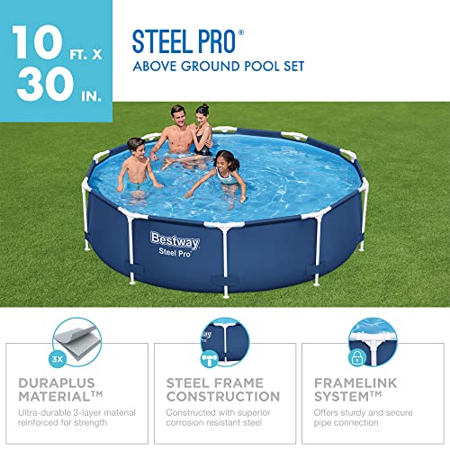 Bestway Steel Pro Round Pool Set Includes 330 Gallon Filter Pump