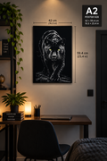Black Panther Wall Art Poster – Dark Wildlife Art for Modern Home Decor