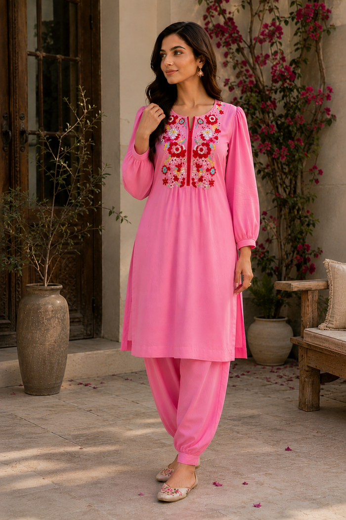 Bloom Embroidered Kurta Set