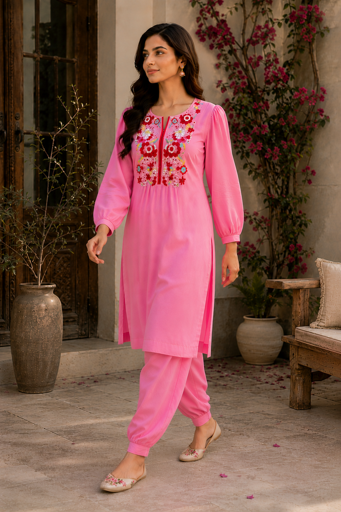 Bloom Embroidered Kurta Set