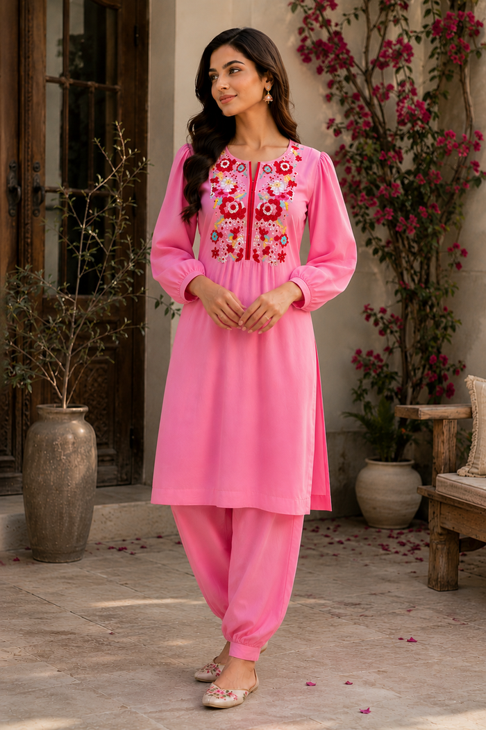 Bloom Embroidered Kurta Set