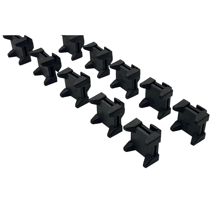 Cable Management Clip & Tie Set (10 Clips + 10 Ties) for 8mm Slot Extrusion Profiles