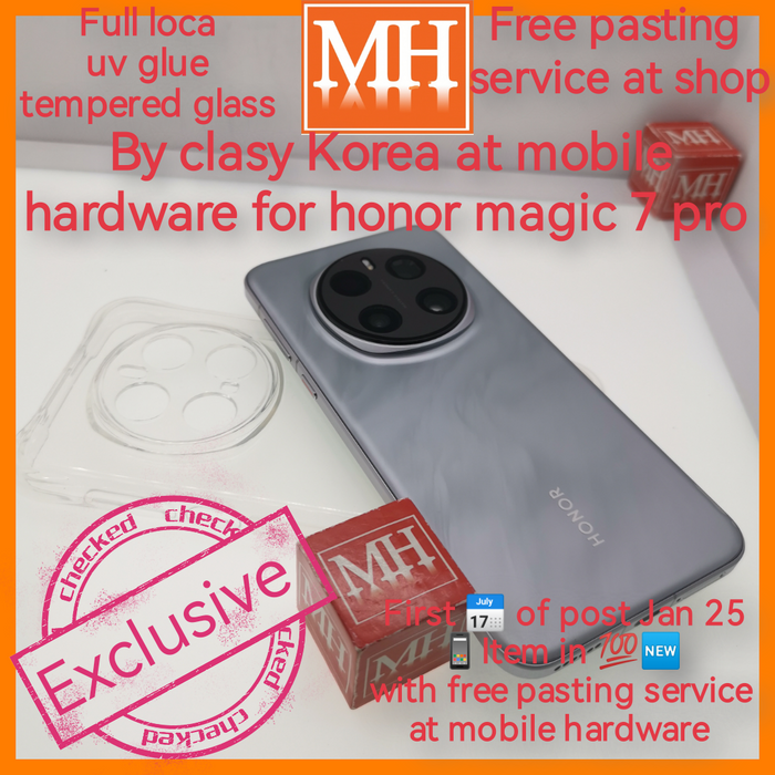 Clasy Korea uv loca full coverage tempered n protection case for honor magic 7 pro only