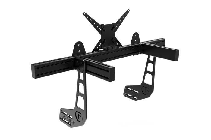 Cockpit-Mounted Single Monitor Stand for Sim Racing & Flight Sim — Supports Displays up to 80"
