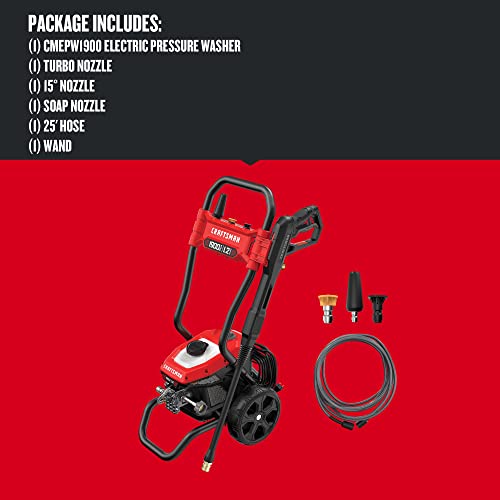 Craftsman Electric Pressure Washer 1900 Max Psi 1.2 Gpm Cold Water Corded
