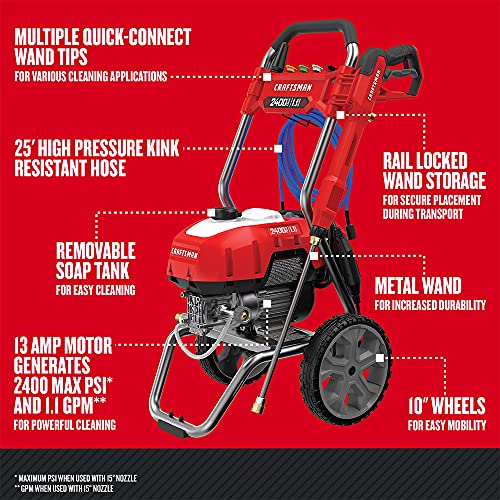 Craftsman Electric Pressure Washer Offers High Power Cold Water Cleaning
