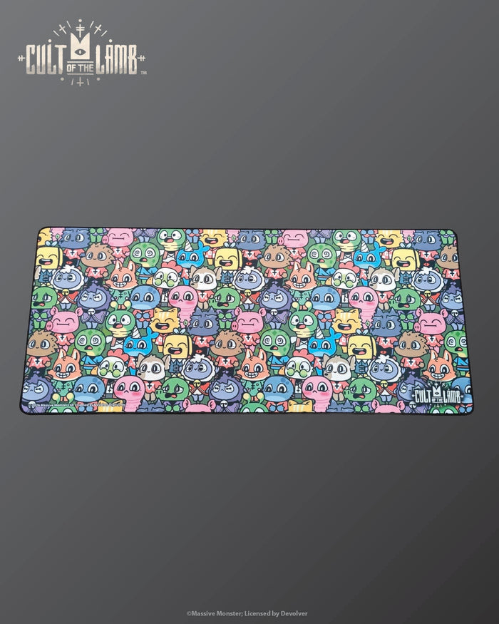 Cult of the Lamb - Friendly Followers - Oversized Desk Mat - Artist Series