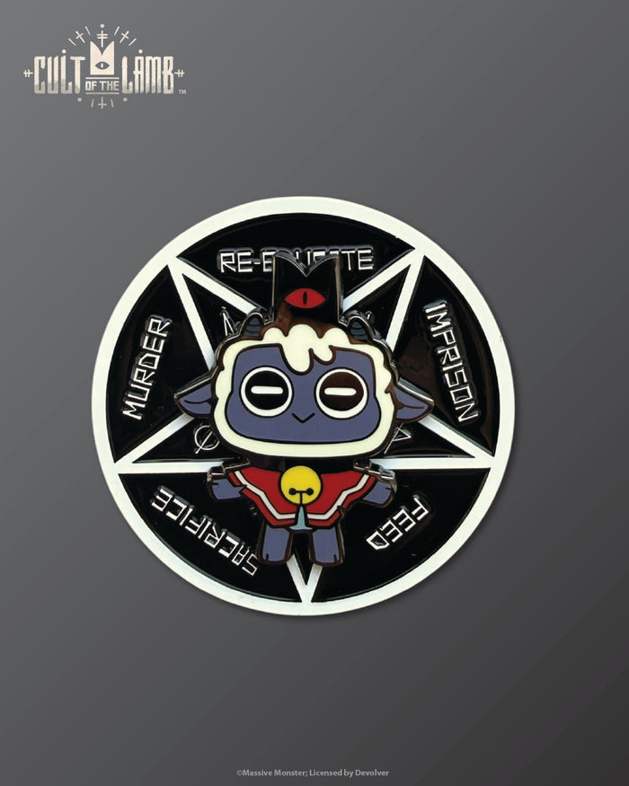 Cult of the Lamb - Lamb Spinning Enamel Pin