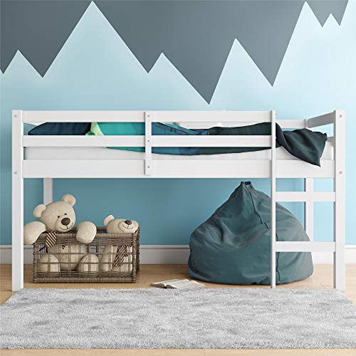Dorel Living Milton Junior Twin Loft Bed Safe Stepladder Design