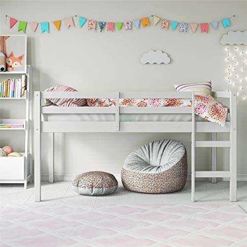 Dorel Living Milton Junior Twin Loft Bed Safe Stepladder Design