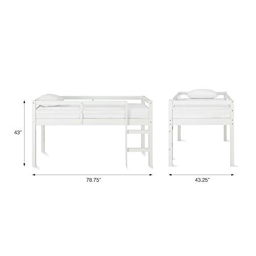 Dorel Living Milton Junior Twin Loft Bed Safe Stepladder Design
