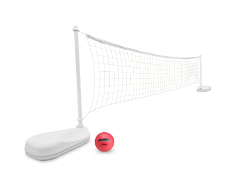 Dunn Rite AquaVolly Pool Volleyball Net Set With Water Filled Bases