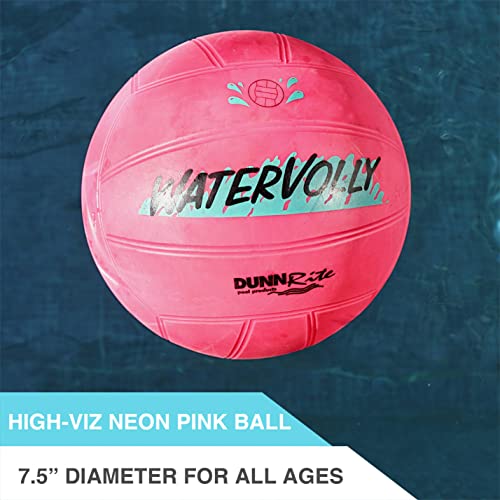 Dunn Rite AquaVolly Pool Volleyball Net Set With Water Filled Bases