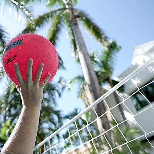 Dunn Rite AquaVolly Pool Volleyball Net Set With Water Filled Bases