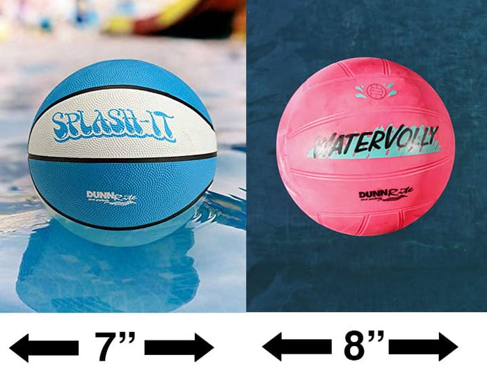 Dunn-Rite Clear Shot Pool Basketball Volleyball Set With Stainless Steel Rims