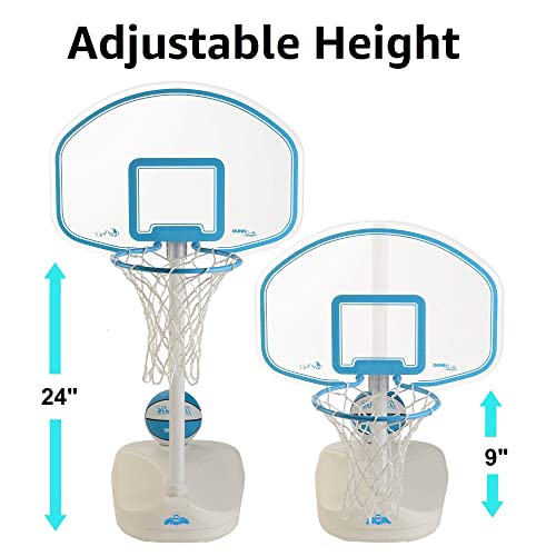 Dunn-Rite Clear Shot Pool Basketball Volleyball Set With Stainless Steel Rims