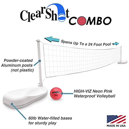 Dunn-Rite Clear Shot Pool Basketball Volleyball Set With Stainless Steel Rims