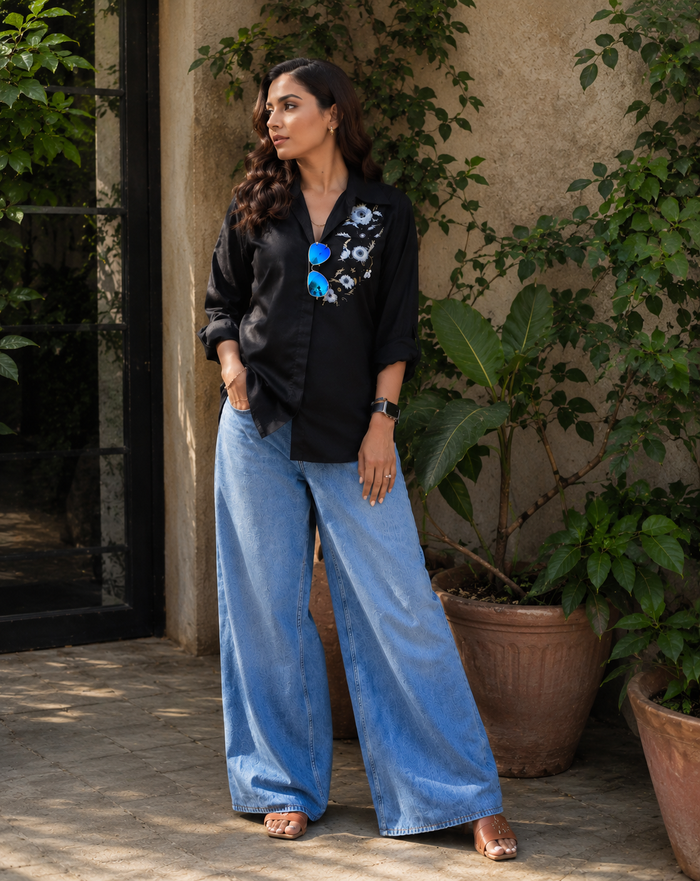Floral Embroidered Shirt