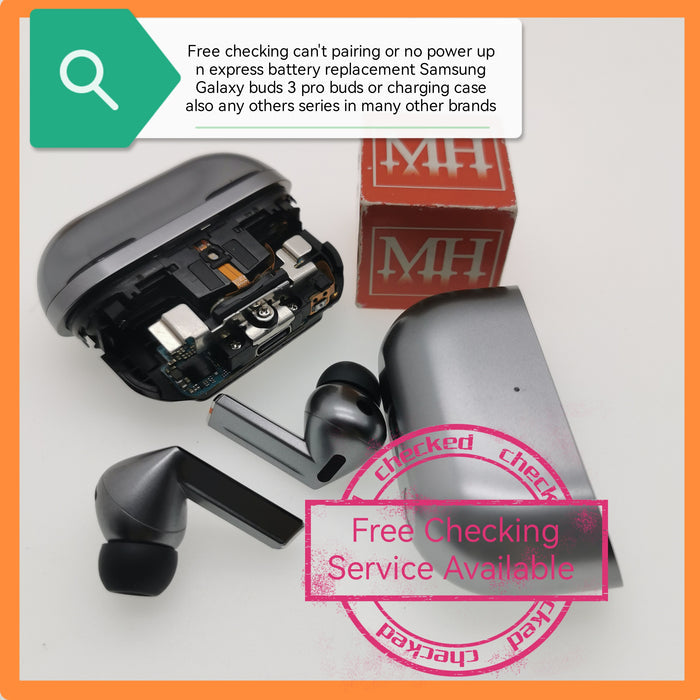 Free checking can't pairing or no power up n express battery replacement Samsung Galaxy buds 3 pro buds or charging case also any others series in many other brands