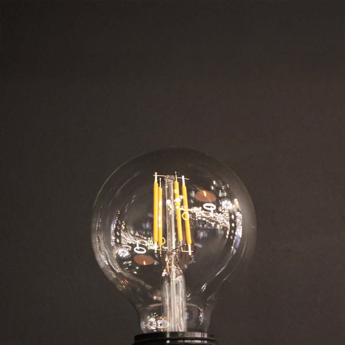 G80 Clear Glass Filament 4W 3000K Dimmable E27 Light Bulb