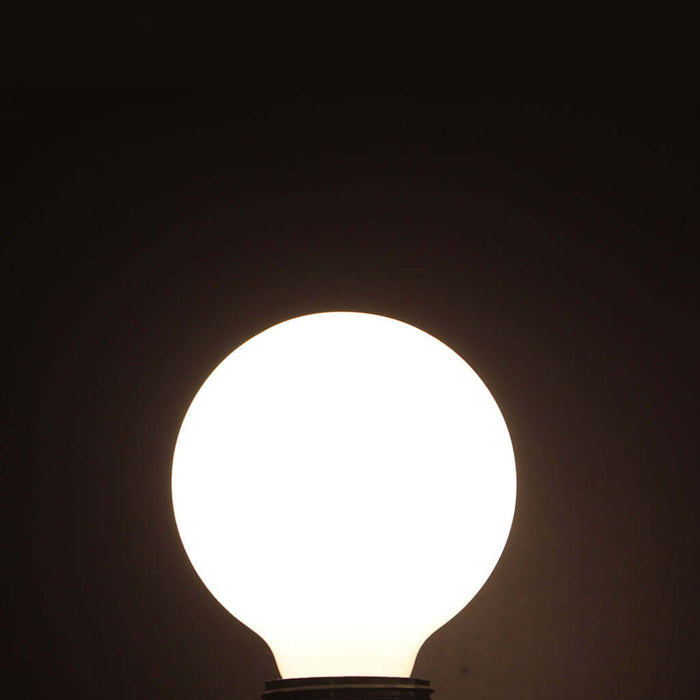 G80 White Glass 3.5W 3000K Dimmable E27 Light Bulb